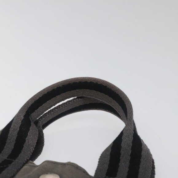 HERMES Fourre Tout PM Hand Bag Canvas Gray Auth ti2740 - Picture 10 of 14